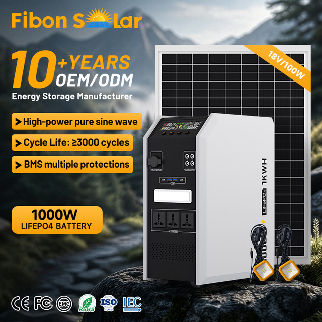 Hot Selling Camping Use Large Capacity Polycrystalline Inverter Portable Power Station 1KW 2KW 3KW Solar Power Generator