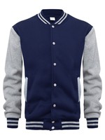 DUOLLB Usine Vente en Gros Simple Confortable Baseball Varsity Vestes pour Hommes Femmes Casual Unisex Fermeture à Glissière Hiver Taille XL