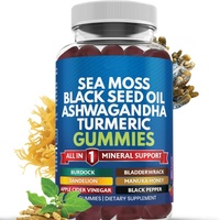 Gummies à l'huile de Nigelle, Ashwagandha, Gingembre, Sureau, Chlorophylle, Curcuma, Fucus vésiculeux, Mousse de mer et Vitamines