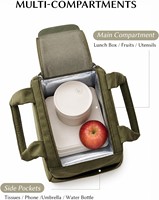 Sac à lunch isotherme pour femmes, boîte à lunch réutilisable, couvercle à ouverture facile, étanche, facile à nettoyer, sac isotherme pour le travail, les voyages, le camping, les pique-niques