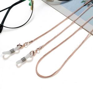 Cordons et sangles pour lunettes de soleil et de vue en cuivre plaqué or mat de haute qualité, chaînes pour lunettes, cordon doré - Product Image 3