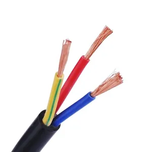 High Quality PVC RVV Electric Wire Cable Wholesale 2* 2* 3* 3* Copper Conductors Building Safety Guaranteed Power Cables