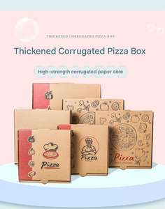 Cajas de Papel Desechables Personalizadas de 6/8/9/10/12 Pulgadas para Llevar Comida, Cajas de Empaque Personalizadas, Cajas Plegables Tipo Avión para Pizza - Product Image 4