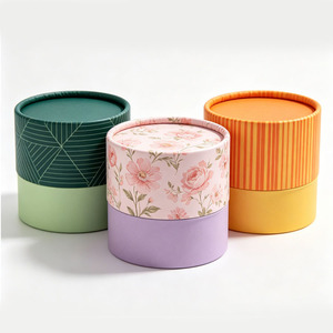 Customize Biodegradable Recycled Cylinder Tube Packaging for Cosmetic Skin Round Tube <b>Box</b> for Tea Coffee - Product Image 1