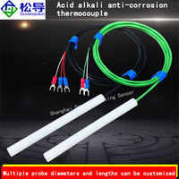 Sonde PTFE PT100, résistance thermique, capteur de température PTFE, sonde optique, résistance à la corrosion et aux acides et aux alcalis