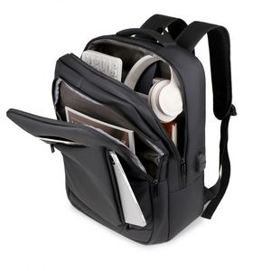 Waterpoof Pu Laptop Anti Theft USB Mochilla Large Capacity Business School Shockproof 15.6 Laptop <b>Computer</b> <b>Bag</b> Backpack - Product Image 3