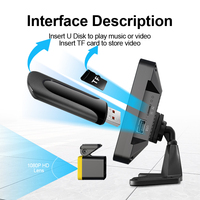 Enregistreur DVR à écran partagé 4 canaux de 10,36 pouces, étanche IP67, kit de caméra de recul avant et arrière 1080P AHD pour camion, bus, remorque
