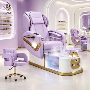 Fauteuil de pédicure en cuir PU souple personnalisé avec cadre de support stable et spa pour les pieds, idéal pour salon de <span class=keywords><strong>massage</strong></span> haut de gamme et de détente - Product Image 3