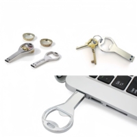 Clés USB 2.0 personnalisées avec porte-clés, prix direct usine, clé USB 4 Go, clé USB en métal, clé USB amusante, clé USB 32 Go
