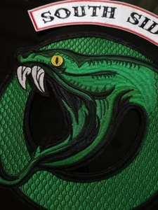 Patch Ricamata Grande con Logo della Serie TV South Side Serpents Green Viper Snake, Applicazione <span class=keywords><strong>per</strong></span> Giacca e Gilet, Stile Retrò Streetwear - Product Image 2
