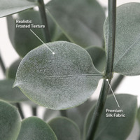 Tiges d'eucalyptus artificielles 7 couleurs, fausses feuilles en plastique et soie pour décoration de mariage, vase, fête, bricolage, accent floral