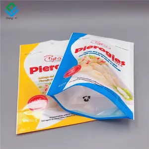 450g Hot Sell High Quality Customized Plastic Stand Up Bags With Zipper Fro Frozen Dumplings Packaging Bag