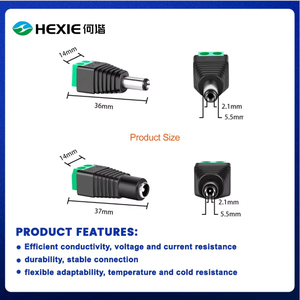 Dc nữ và nam 5521 kết nối để hàn miễn phí LED đèn với giám sát cung cấp điện màu xanh lá cây thiết bị đầu cuối DC <span class=keywords><strong>ADAPTER</strong></span> - Product Image 4