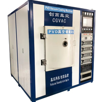 Equipo de Recubrimiento al Vacío PVD CGVAC para Recubrimiento de Lentes de Vidrio AR/AF por Pulverización Magnetrónica, Componentes Ópticos PLC