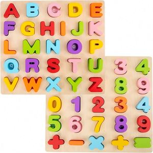 Kids Creative Alphabet Wood <b>Puzzles</b> <b>Abc</b> Letter and Number Montessori Learning Board Educational Toys for Toddlers - Product Image 2