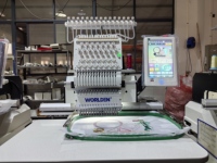 Machine à broder informatisée monocouche WD-1201 400x600 pour broderie plate et casquettes, machine à broder pour vêtements Dahao