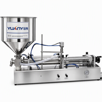 Machine de remplissage semi-automatique horizontale pour liquides et pâtes, remplisseuse pneumatique à piston pour crème, gel, shampoing