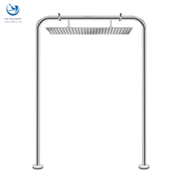 Station de désinfection des pieds en acier inoxydable avec douche à capteur automatique, système de bain de pieds désinfectant pour entrée de piscine commerciale