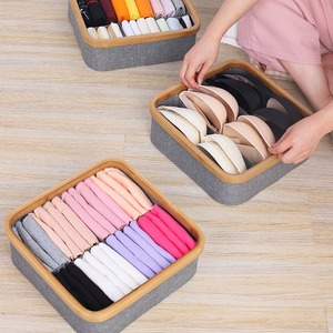 Clothing Organizer Rectangle Foldable <b>Storage</b> <b>Box</b> For Wardrobe Clothes Pants Fabric Cotton <b>Linen</b> Standing Type - Product Image 4