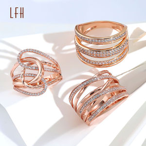 Anillos de Compromiso y Matrimonio AU750 con Circonita, Joyería de Oro Real de 18k, Anillos de Oro para Mujer, Oro Real de 18k - Product Image 2