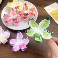 Jepit Rambut Bunga Plumeria Hawaii Akrilik & Plastik untuk Penggunaan Sehari-hari, Aksesoris Rambut Wanita
