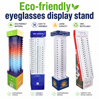 Présentoir de Luxe Personnalisé HIC en Carton Ondulé, Support Moderne Pliable pour Lunettes de Soleil, Présentoir Rotatif pour Lunettes avec Armoire