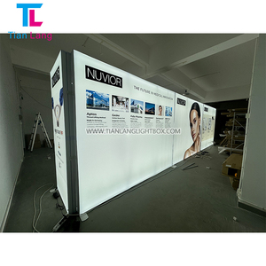 Free Design Backlit Exhibition Booth Design Portable Trade Show Backdrop <b>LED</b> L-shaped <b>Corner</b> Exhibition <b>Light</b> Box - Product Image 4