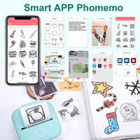 Phomemo T02 Imprimante de reçus thermique portable Mini imprimante d'autocollants sans encre pour l'impression de photos et de textes en déplacement