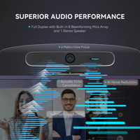 2025 Tenveo Professional MeetBar UHD 4K Modèles Caméra de salle de conférence avec 4 modèles AI, microphone et haut-parleurs