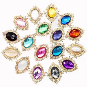 Cabujones de diamantes de imitación ovalados de colores, botones de cristal planos, adornos, joyería de boda, decoración de teléfono, bricolaje, costura, Acce