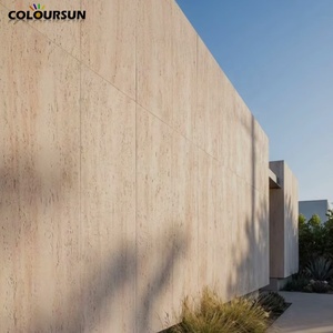 Revêtement mural extérieur <span class=keywords><strong>en</strong></span> pierre flexible de travertin, anti-corrosion, résistant aux intempéries, pour la conception de façade de <span class=keywords><strong>maison</strong></span> et de jardin <span class=keywords><strong>en</strong></span> extérieur - Product Image 2