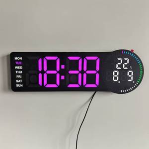 Horloge numérique multifonctionnelle pour la maison et le bureau, horloge numérique intelligente à LED <span class=keywords><strong>avec</strong></span> affichage lumineux, <span class=keywords><strong>calendrier</strong></span> et <span class=keywords><strong>semaine</strong></span> - Product Image 5