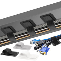 Sangles auto-adhésives en nylon réutilisables et durables avec boucle Velcro réglable pour organiser les câbles de bureau, la salle de bain, la cuisine et les sacs