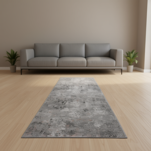 Alfombra Moderna Abstracta Gris Multicolor Rectangular Resistente a las Manchas para Sala de Estar, Dormitorio, Comedor, Oficina en Casa - Product Image 2