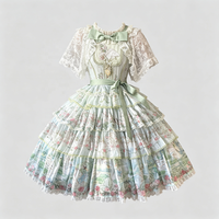 Robe Lolita JSK Élégante Princesse Longue Jupe Femme Adulte Style Pastoral Lac des Cygnes Doux Quotidien Costume Cosplay
