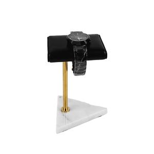 ฐานหินอ่อนสามเหลี่ยมนาฬิกากันน้ำขาตั้งโชว์ทำจากหนังสีดำสำหรับ Apple Watch - Product Image 1