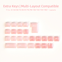 Lot de 132 touches pour clavier mécanique, profil CSA, en PBT+PC, double injection, texture mate, Liquid Foundation 2.0