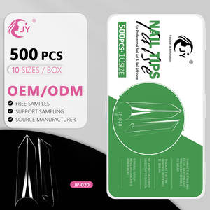 JIEYU Punte per Unghie Francesi Rimovibili in PMMA/ABS, Trasparenti, 500 Pezzi, Unghie Finte per Ballerine, Punte per Unghie Trasparenti per <span class=keywords><strong>Nail</strong></span> Art - Product Image 1