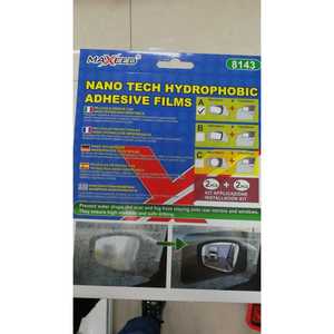 Película Adhesiva Hidrofóbica Maxeed Nano Tech 95x135mm + 175x200mm Para Protección de Espejos Retrovisores y Ventanas - Product Image 3