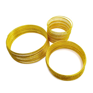 Fil de fer plaqué or 18 carats et argent, perles rondes pour la fabrication de bracelets, collection Printemps 2025, origine Yiwu SS 08 - Product Image 2