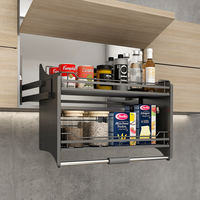 Panier de rangement suspendu pour cuisine, design flexible, en aluminium écologique, de haute qualité, personnalisé, moderne