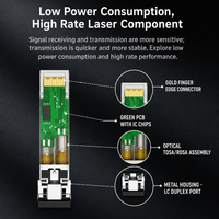 Module SFP+ 10G SR Multimode Duplex LC Gigabit 850nm 300m MMF Fibre Optique pour Switch/Routeur/Carte Réseau