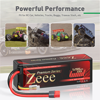 Batterie Zeee Lipo série 3S 5200mAh, grande capacité, 100c 11.1V, compatible avec les modèles de courses et les camions radiocommandés, avec connecteur