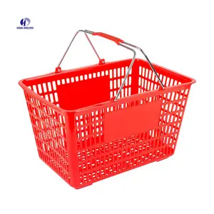 China Supplier Supermarket Plastic Hand Held Shopping Basket Cart for Grocery Store Used