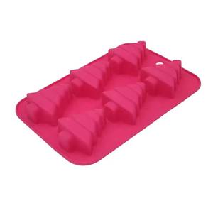 New Design Kitchen Tool 6 Cups Christmas <b>Silicone</b> Cake <b>Baking</b> Molds - Product Image 1