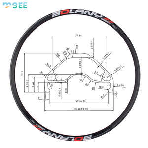 SeeMore 32 trous vélo jante a parlé en alliage d'aluminium <span class=keywords><strong>VTT</strong></span> roues 12 vitesses QR baril essieu Six griffes vélo roues - Product Image 1