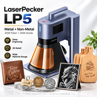 Machine de gravure laser double LaserPecker LP5 Basic 20W pour métal, bijoux, bois, artisanat et usage professionnel