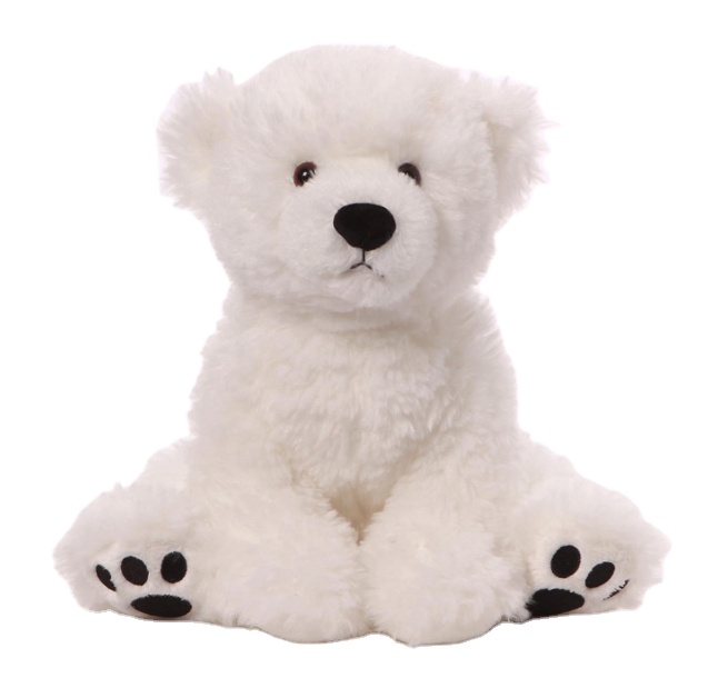 Mini urso polar de pelúcia adorável urso de pelúcia fofo