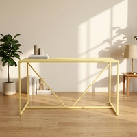 Table de rangement en acier au design élégant, console industrielle esthétique à plateau plat de grande taille