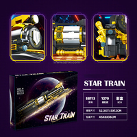 Jie Star 58113 EN STOCK Créativité Espace Train Modèle Briques Assemblage Jouets pour Enfants Anniversaire Cadeau Blocs de Construction Ensembles